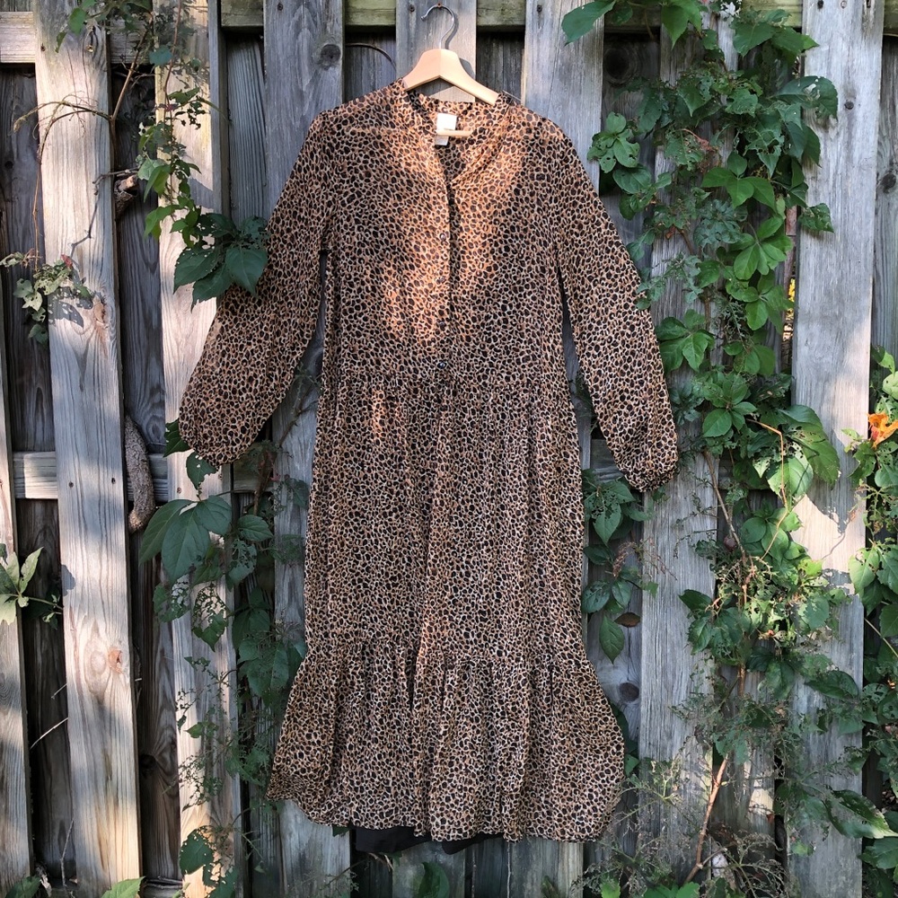 H&M Leopard Print Maxi Dress